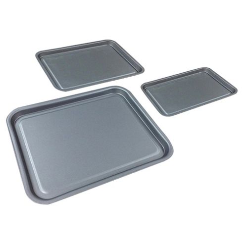 Image of Tesco Non Stick Oven Trays 3pk