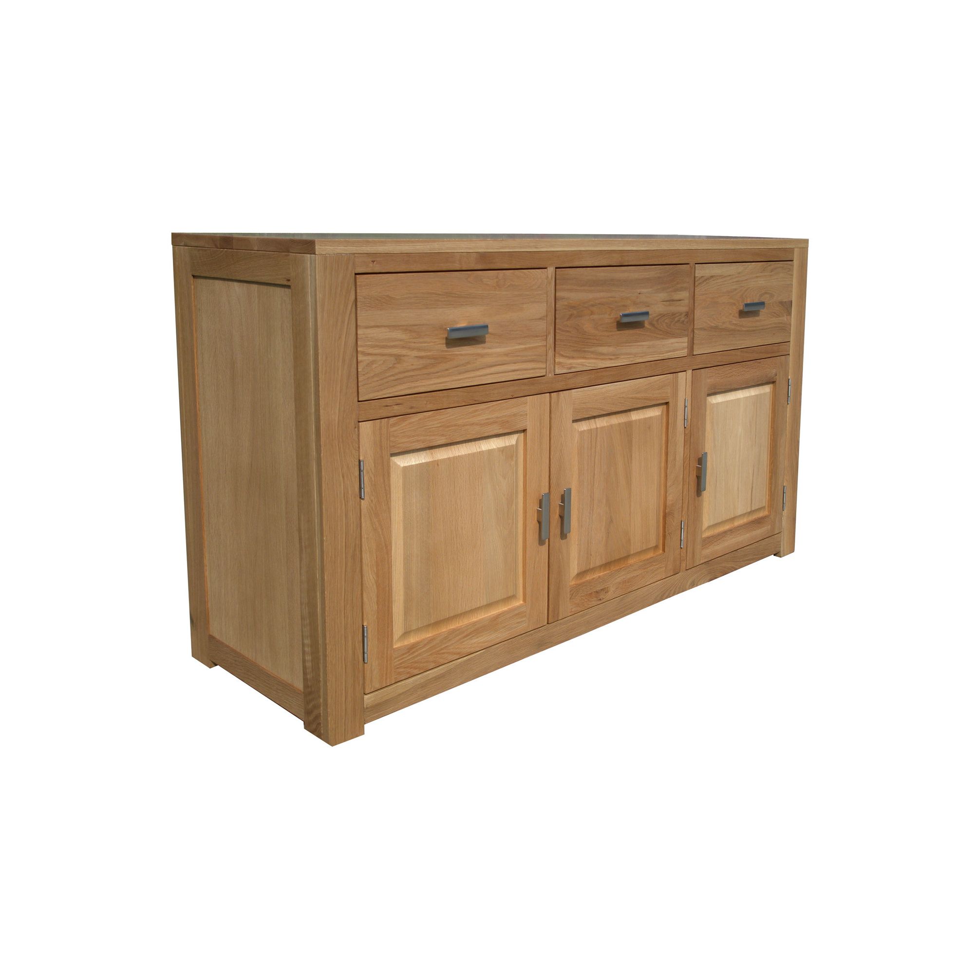 Home Zone Furniture Churchill Oak 2010 Three Drawer / Three Door Sideboard in Natural Oak at Tesco Direct