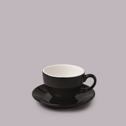 Image of Wm Bartleet & Sons Large Black Cup & Saucer