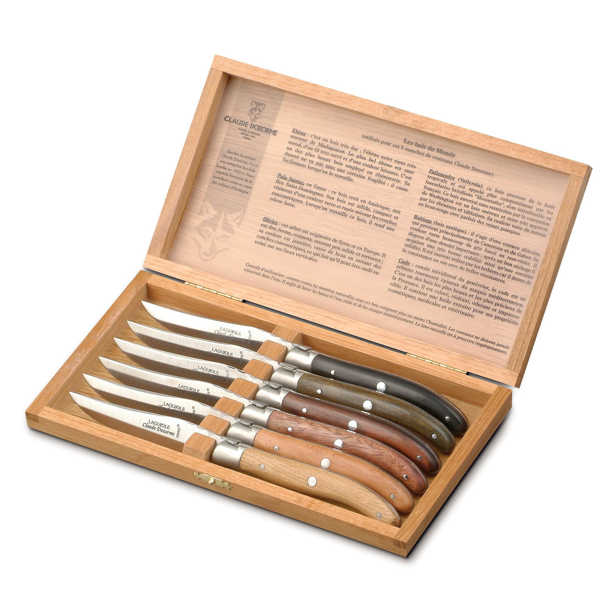 Tesco Direct Claude Dozorme Laguiole 6Piece Steak Knives Set with