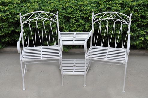 Image of Antique White Love Seat