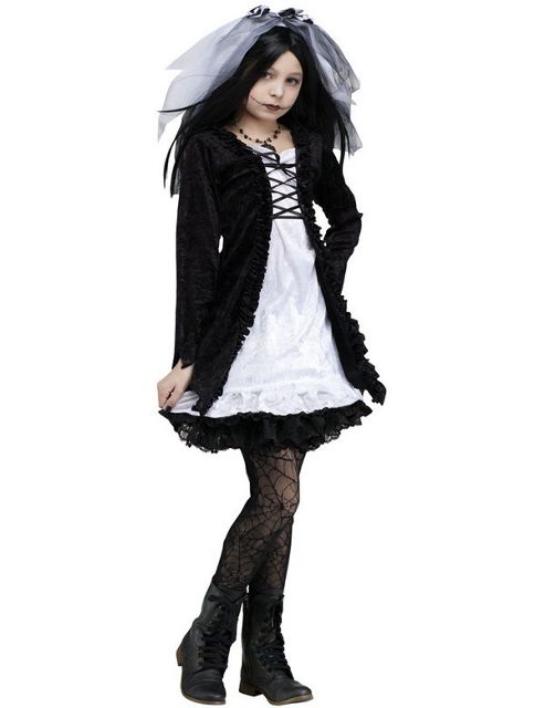 Image of Child Frankie's Bride Costume Large