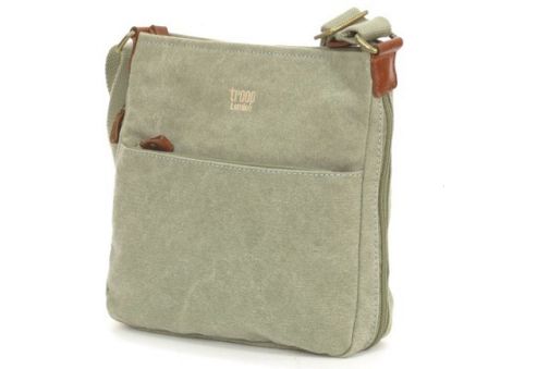Image of Trp0237 Troop London Classic Canvas Across Body Bag Khaki