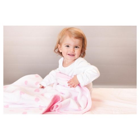 Image of Pink Hearts Toddler Blanket 100x150cm