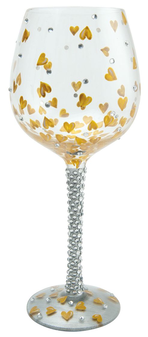 Image of Lolita Superbling Wine Glass - Heart Of Gold