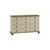 Home Essence Balham Nine Drawer Chest - Cream