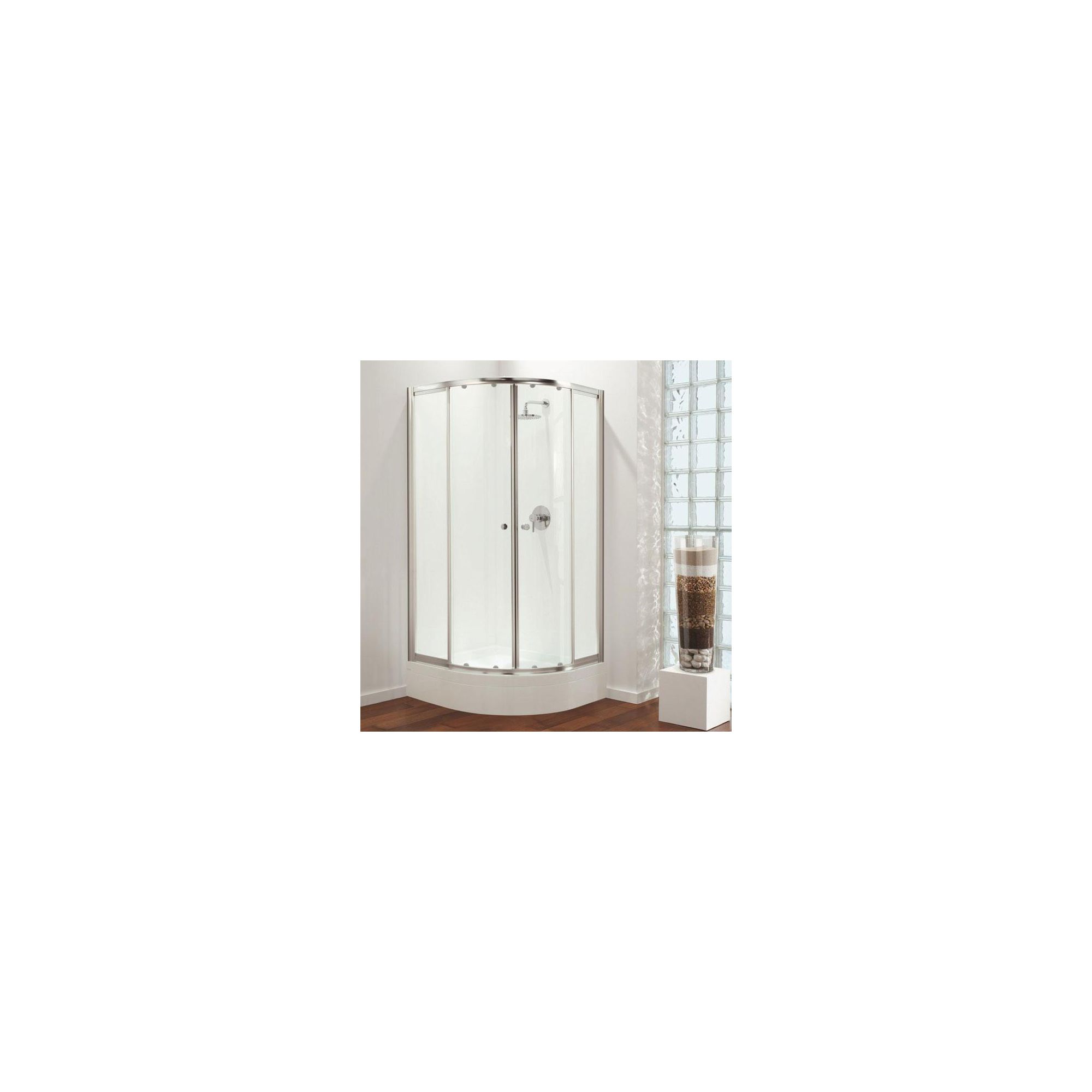 Coram GB Quadrant Shower Door and Frame 900mm x 900mm (including Riser Shower Tray) at Tesco Direct