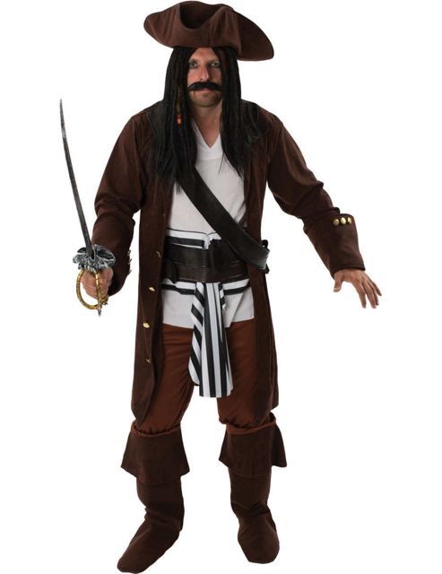Image of Adult Men's Pirate Fancy Dress Costume Extra Large