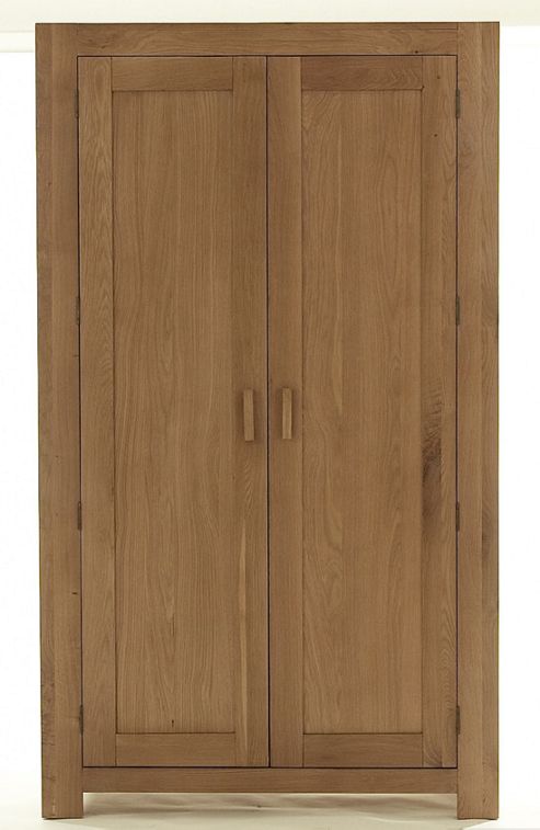 Image of Thorndon Block Bedroom Gents Double Wardrobe In Natural Matured Oak