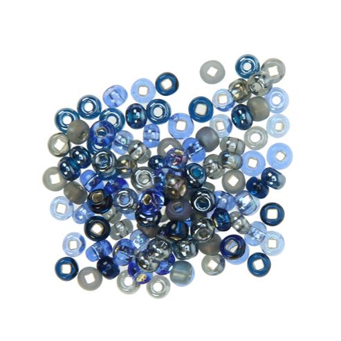 Image of Czech Seed Bead 6/0 Blue Multi