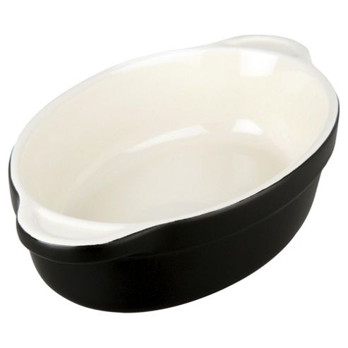 Image of Denby Ceramic Small Oval Dish, Black