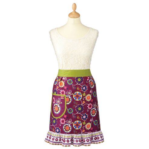 Image of Cooksmart Suzani Frilled Half Apron