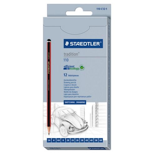 Image of Staedtler Tradition 110 12 Sketching Pencils 2h To Hb