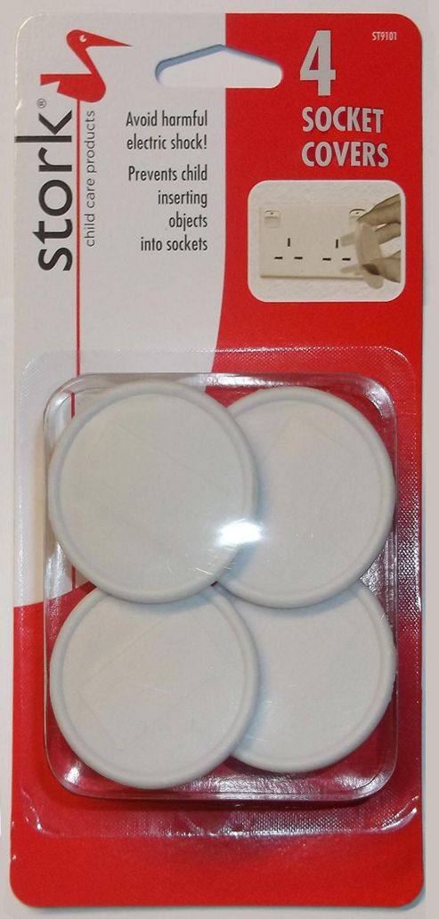 Image of Stork Childcare Products Socket Covers Uk - 4 Pack