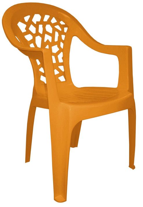 Image of Resol Inca Garden Outdoor / Indoor Designer Plastic Chair - Orange