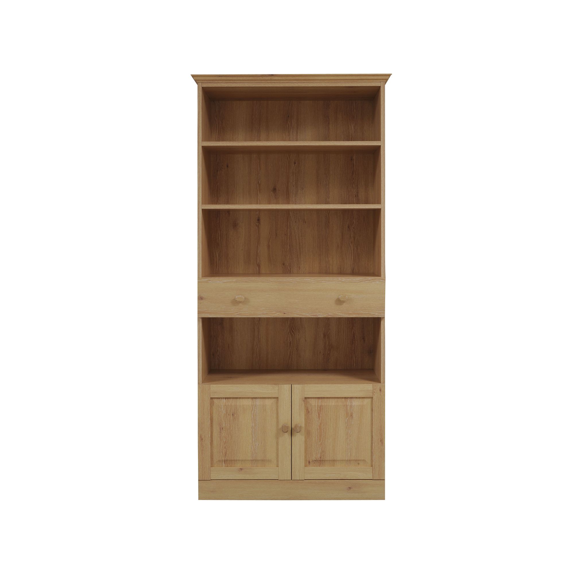 Caxton Driftwood Tall Wide Bookcase in Limed Oak at Tesco Direct