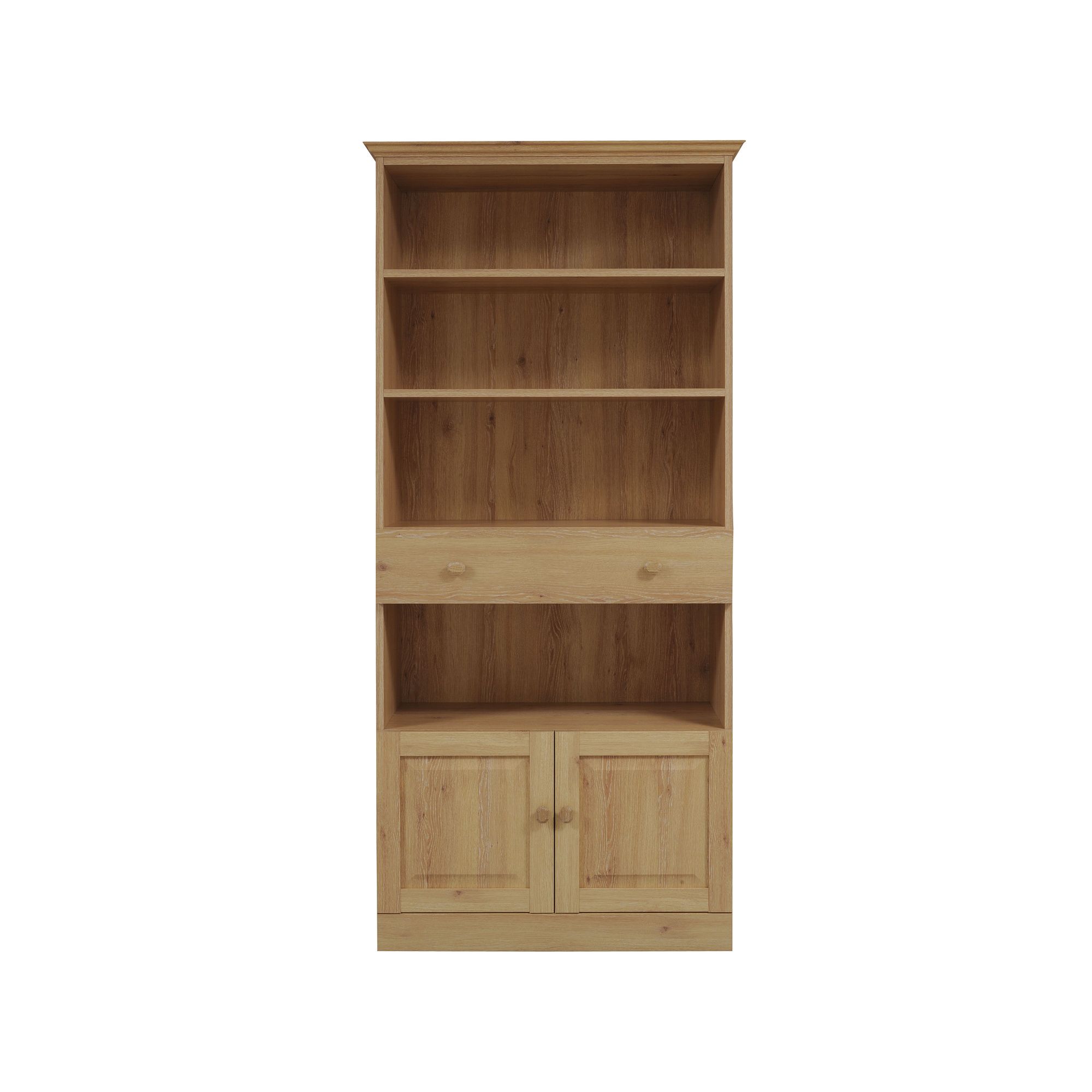 Caxton Driftwood Tall Wide Bookcase in Limed Oak at Tesco Direct