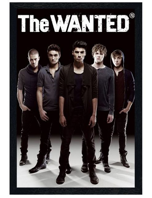 Image of The Wanted Black Wooden Framed Twilight Poster
