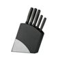 Premier Housewares 6 Piece Stainless Steel and Wood Knife Block