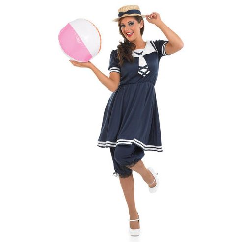 Image of Old Time Bathing Suit - Adult Costume Size: 24-26