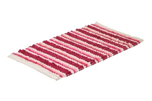Image of Sabichi Chenille Cotton Loop Bathmat - Raspberry