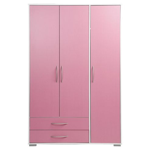 Image of Newport Triple 2 Drawer Wardrobe Pink