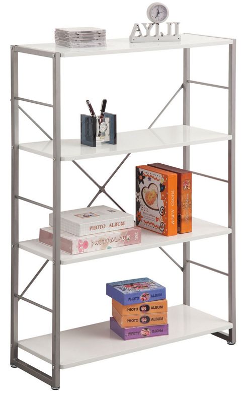 Image of Alphason Cabrini White 4 Shelf Bookcase