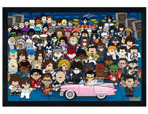 Image of Weenicons Black Wooden Framed Spot Your Idol Poster