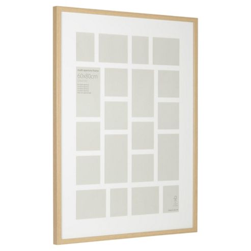 Image of Picture Frame Multi Aperture 63 X 83cm, Light Wood