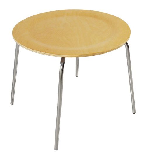 Image of Premier Housewares Coffee Table With Chrome Legs - Natural