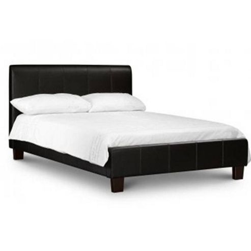 Image of King Size Black Leather Bed Frame