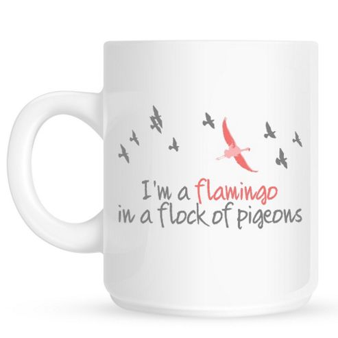 Image of I'm A Flamingo In A Flock Of Pigeons 10oz Ceramic Mug