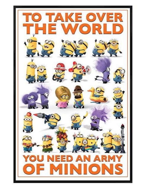 Image of Gloss Black Framed Despicable Me 2 An Army Of Minions Poster