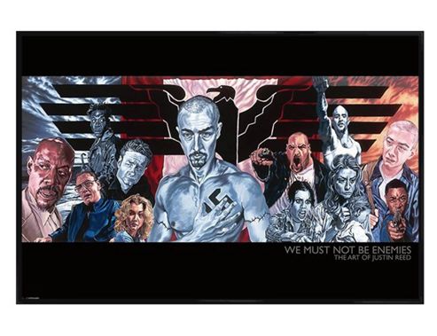 Image of The Art Of Justin Reed Gloss Black Framed We Must Not Be Enemies Poster