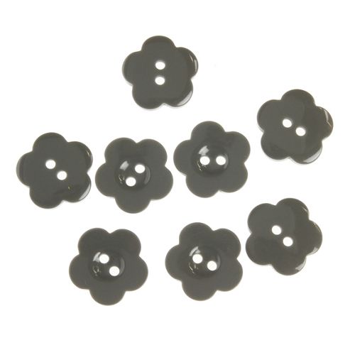 Image of Button Matchbook - Flower Grey/smoke