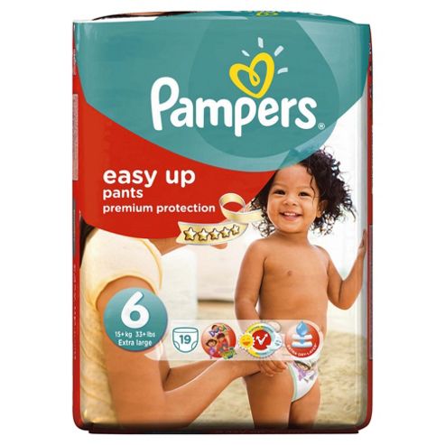 Image of Pampers Easy Ups Size 6 Essential Pack - 19 Nappies