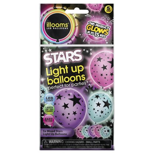 Image of Illoom Coloured Stars Light Up 5pk