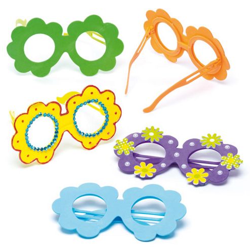 Image of Flower Foam Glasses (pack Of 6)