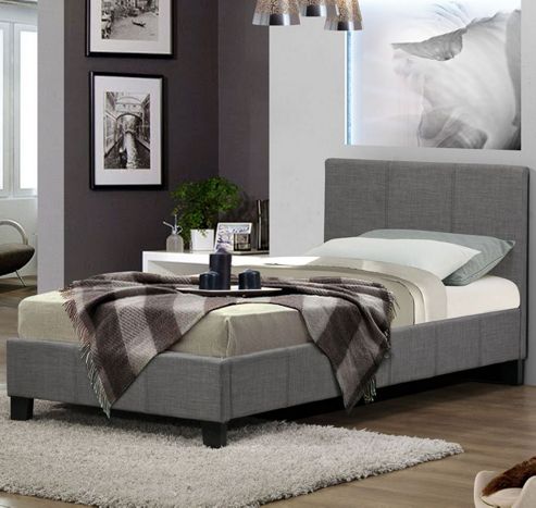 Image of Berlin Fabric Bed - Grey