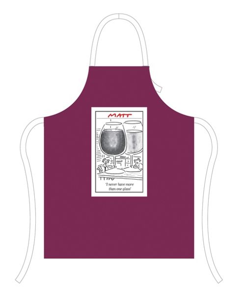 Image of Matt Cartoons 'i Never Have More Than One' Wine Apron