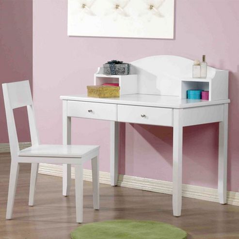 Image of Hickory Dressing & Writing Table - White
