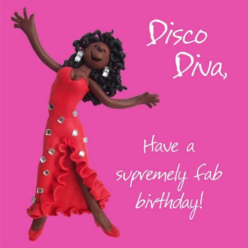Image of Holy Mackerel Disco Diva Greetings Card