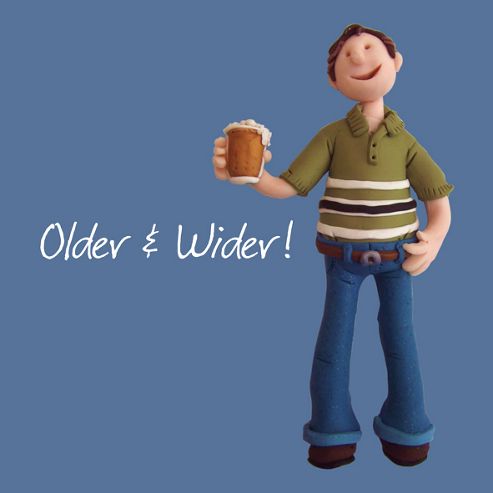 Image of Holy Mackerel Happy Birthday. Older And Wider Greetings Card