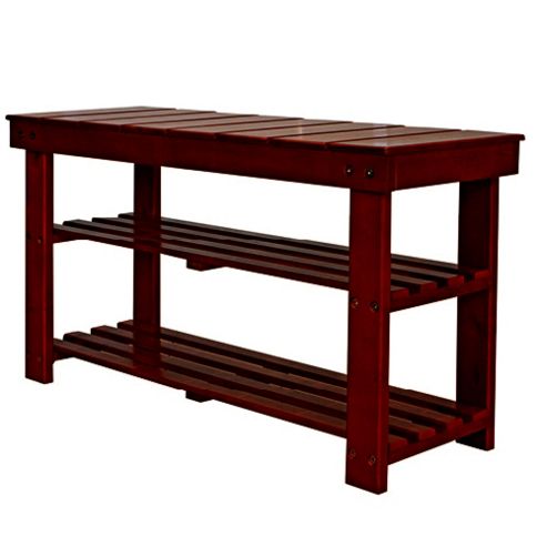 Image of Shoe Rack / Storage Table - Mahogany