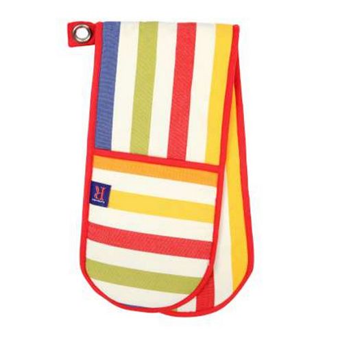 Image of Rushbrookes Regatta Double Oven Glove, Multi Stripe