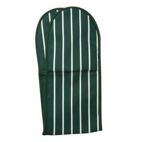 Image of Rushbrookes Butchers Stripe Double Oven Glove, Green