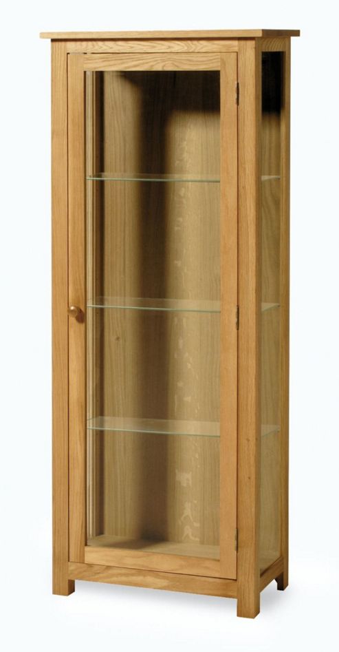 Image of Kelburn Furniture Washington Oak Glazed Display Cabinet