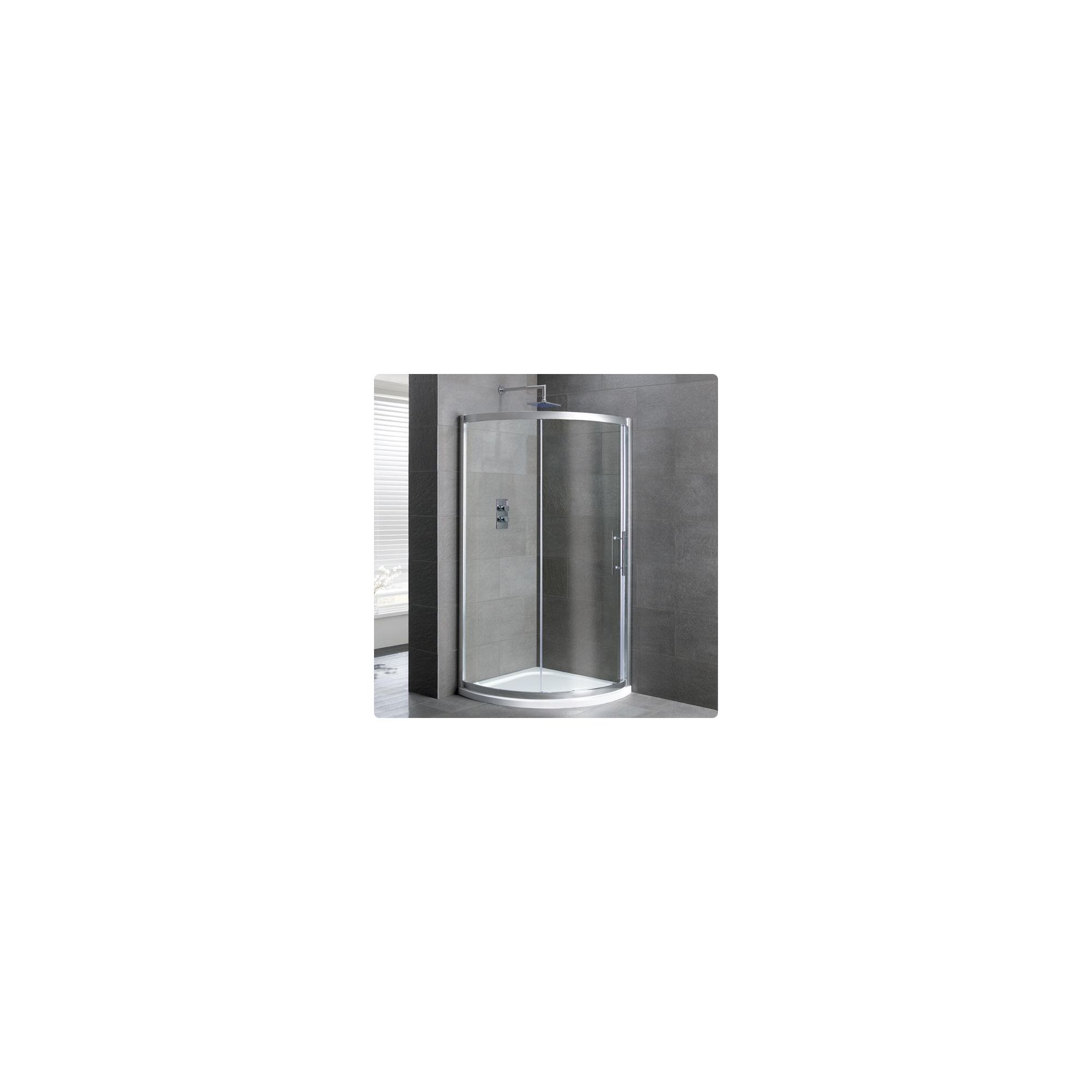 Duchy Select Silver 2 Door Quadrant Shower Enclosure 800mm, Standard Tray, 6mm Glass at Tesco Direct