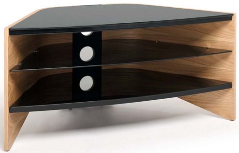 Image of Techlink Riva Light Oak/black Tv Stand For Up To 50 Inch