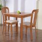 G&P Furniture Windsor House 3-Piece Derby Square Dining Set with Slatted Back Chair - Maple